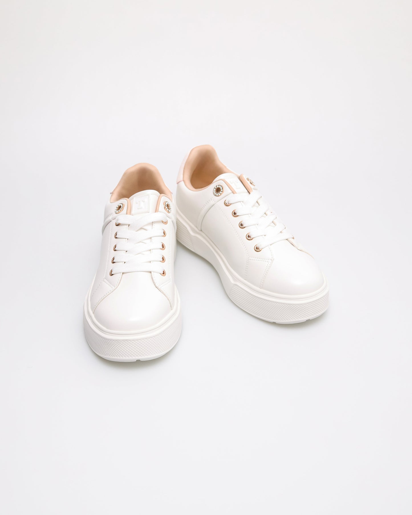 YX207 Ladies Blush Accent Platform Sneakers